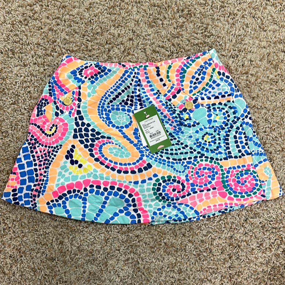NWT Lilly Pulitzer Madison Skort Size XXS (Tile Wave Print)